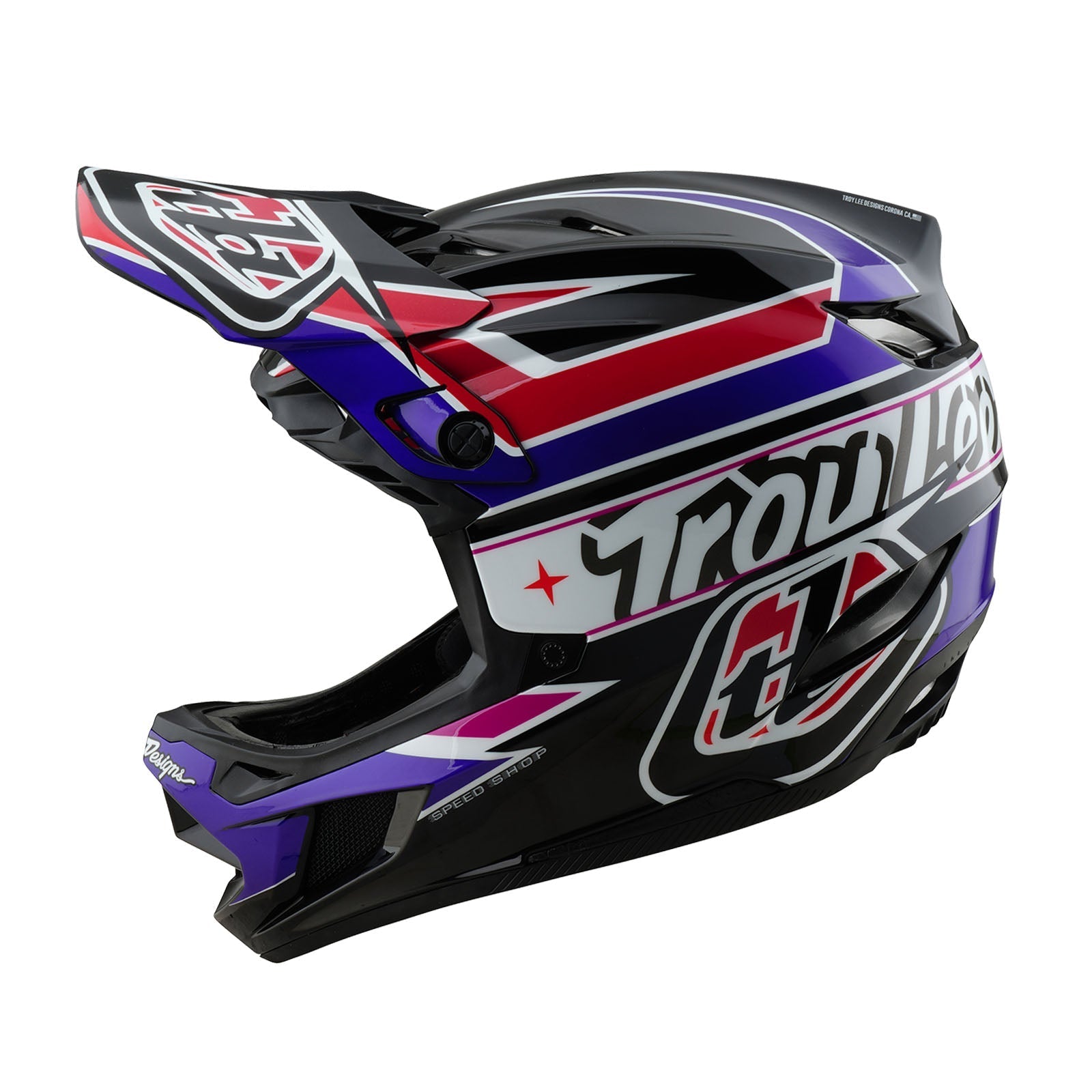 Casco Troy Lee Designs de bicicleta D4 polyacrylite linear