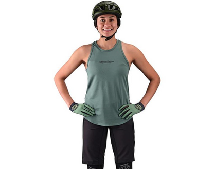 POLERA SIN MANGAS TROY LEE WOMENS LUXE STEEL GREEN