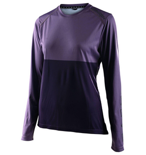 POLERA TROY LEE WOMENS LILIUM LS BLOCK ORCHID / PURPLE