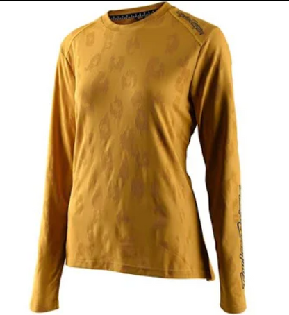 POLERA TROY LEE WOMENS LILIUM LS JACQUARD HONEY