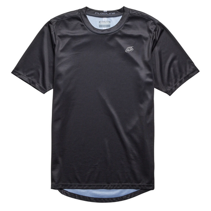 Polera Troy Lee Desing Flowline manga corta Solid Black juvenil