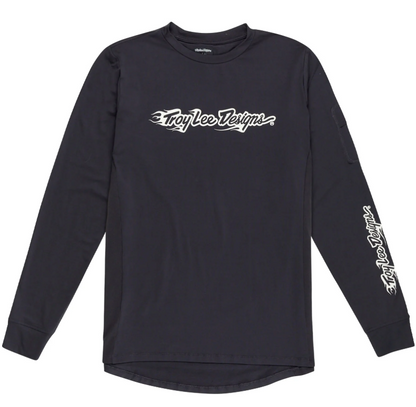 Polera Troy Lee Desing Ruckus Manga Larga Ride Tee Burn Out Carbon juvenil