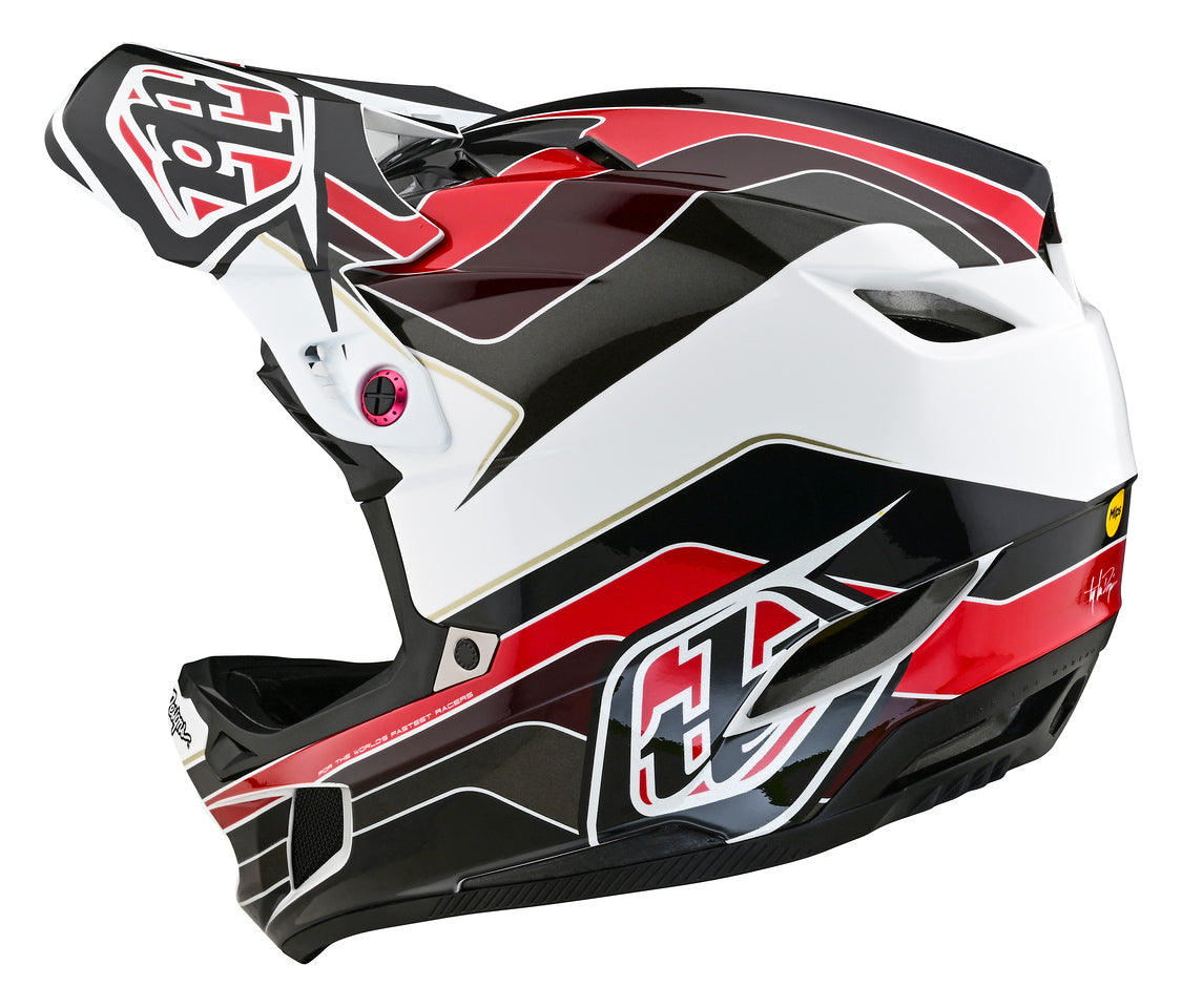 Troy Lee Designs Casco de Bicicleta D4 Polyacrylite Carbón/Rojo-ProCircuit