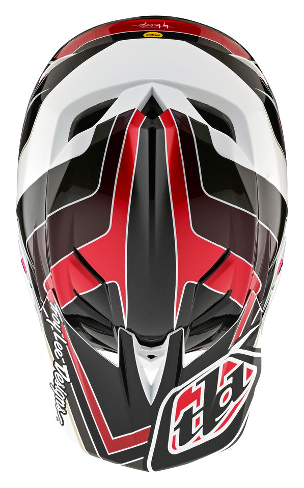 Troy Lee Designs Casco de Bicicleta D4 Polyacrylite Carbón/Rojo-ProCircuit