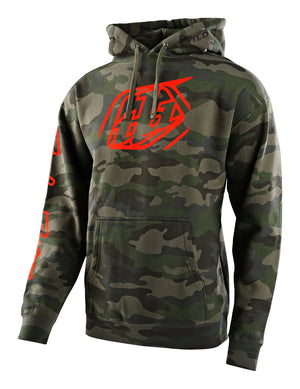 Troy Lee Designs Polerón Cropped Badge Camo Army/Naranja-ProCircuit