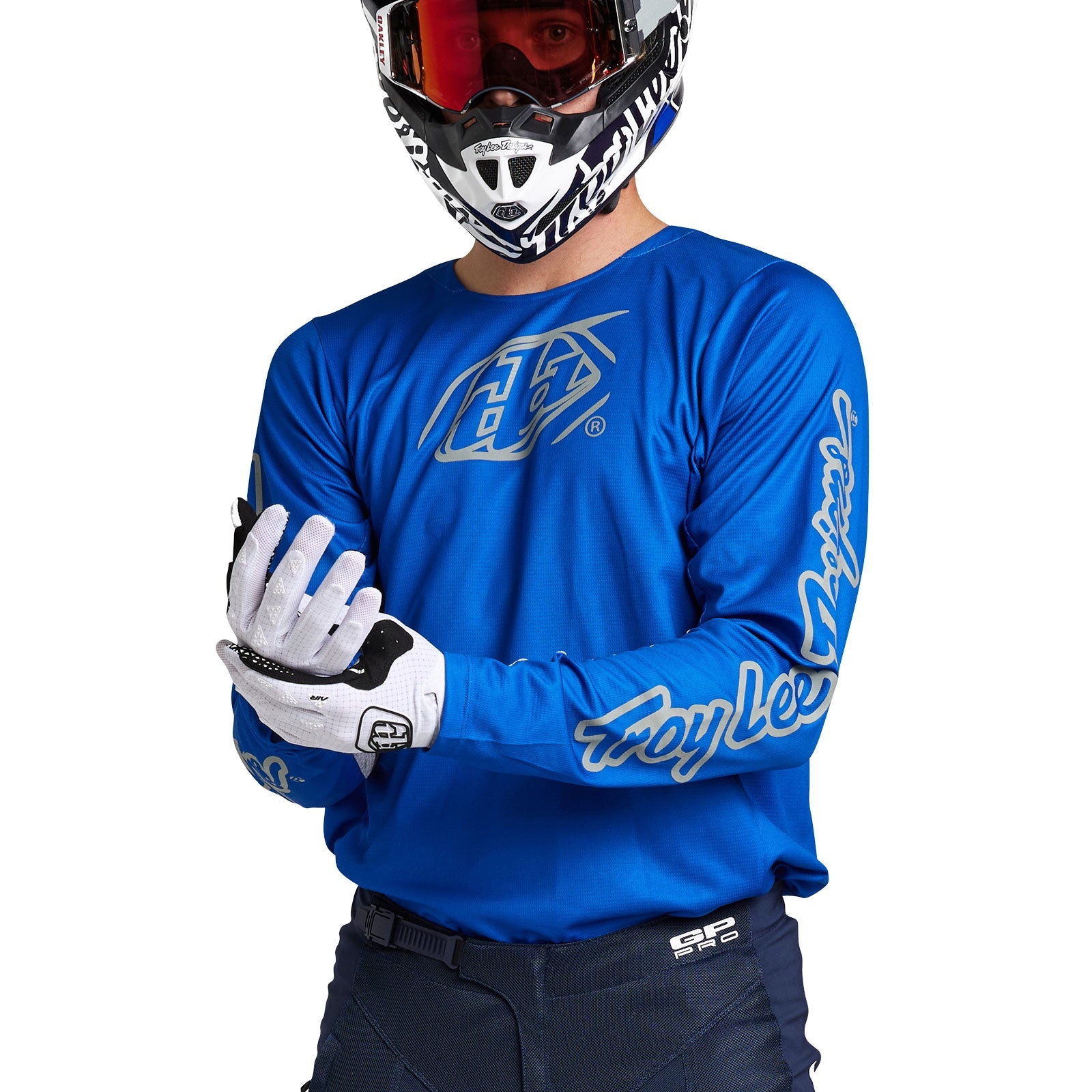 Troy Lee Designs Polera de Moto GP Pro Icon Azul/Plata-ProCircuit