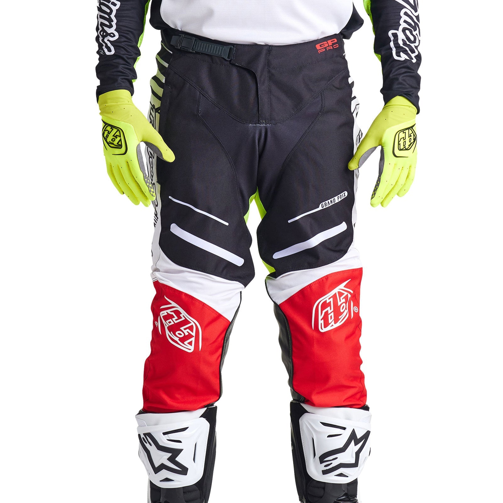 Troy Lee Designs Pantalones GP Blends Blanco/Rojo-ProCircuit