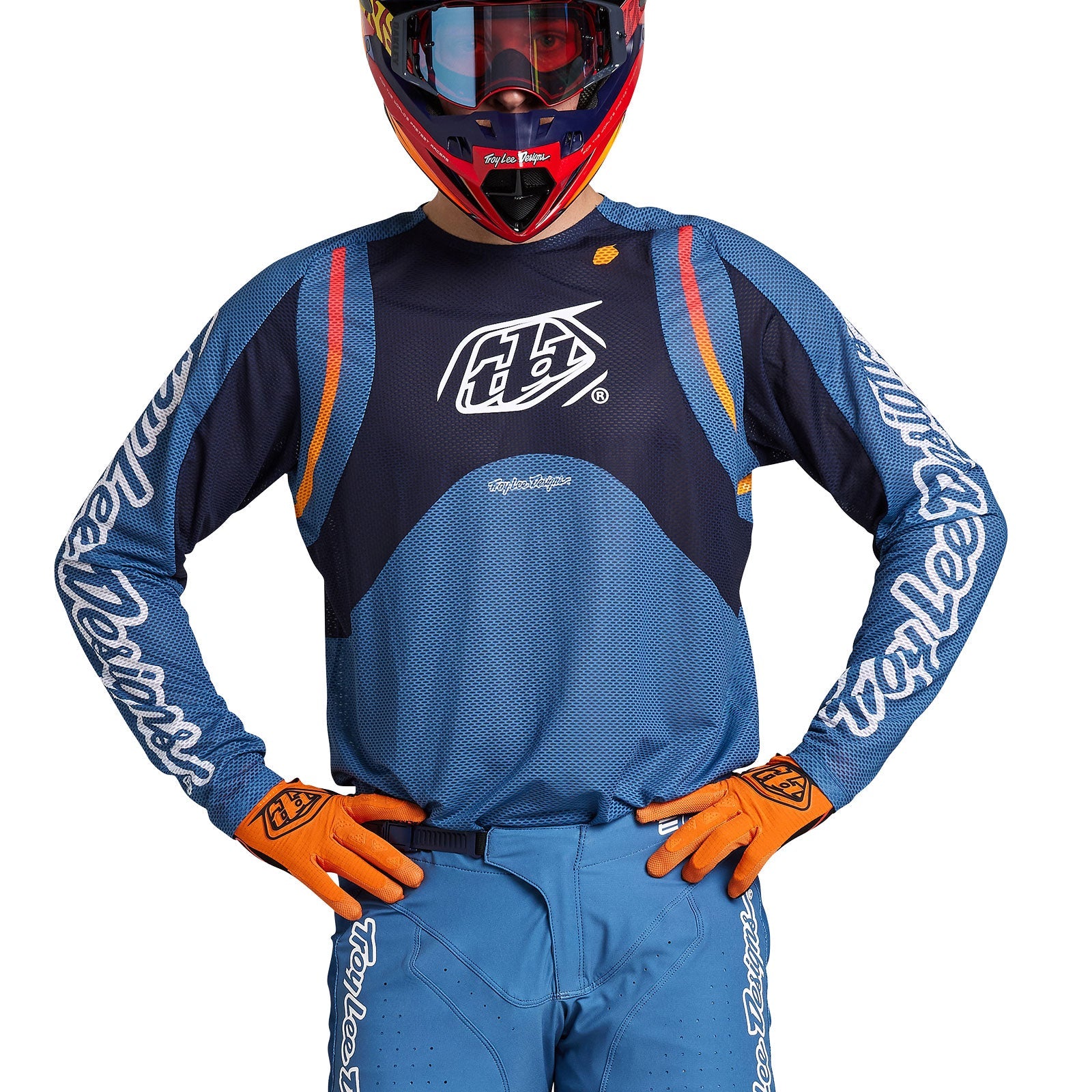 Troy Lee Designs Polera de Moto Se Pro Air Pinned Azul-ProCircuit