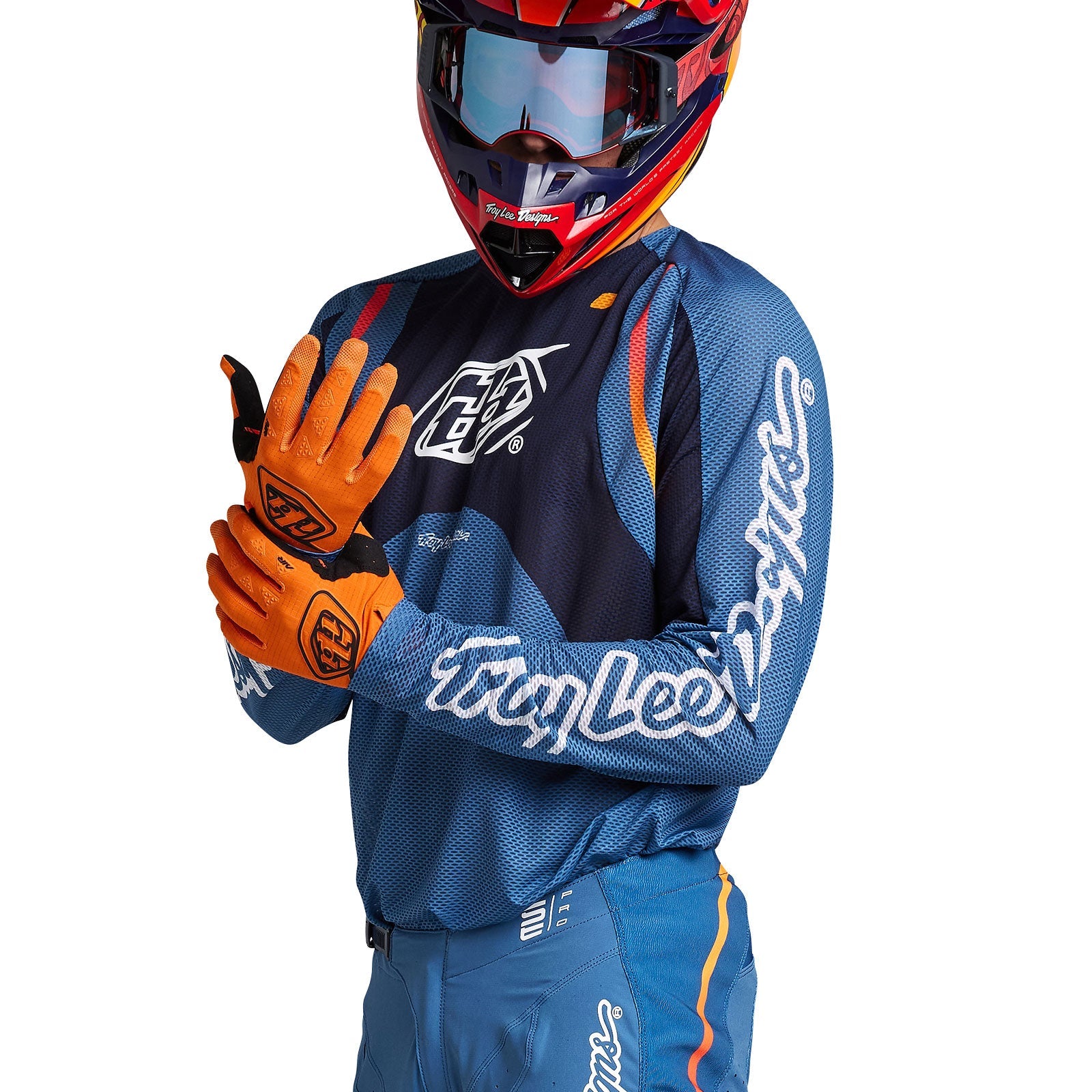 Troy Lee Designs Polera de Moto Se Pro Air Pinned Azul-ProCircuit