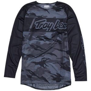 Troy Lee Designs Polera de Moto Se Pro Vox Camo Negro / Gris