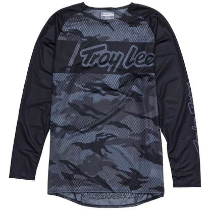 Troy Lee Designs Polera de Moto Se Pro Vox Camo Negro / Gris