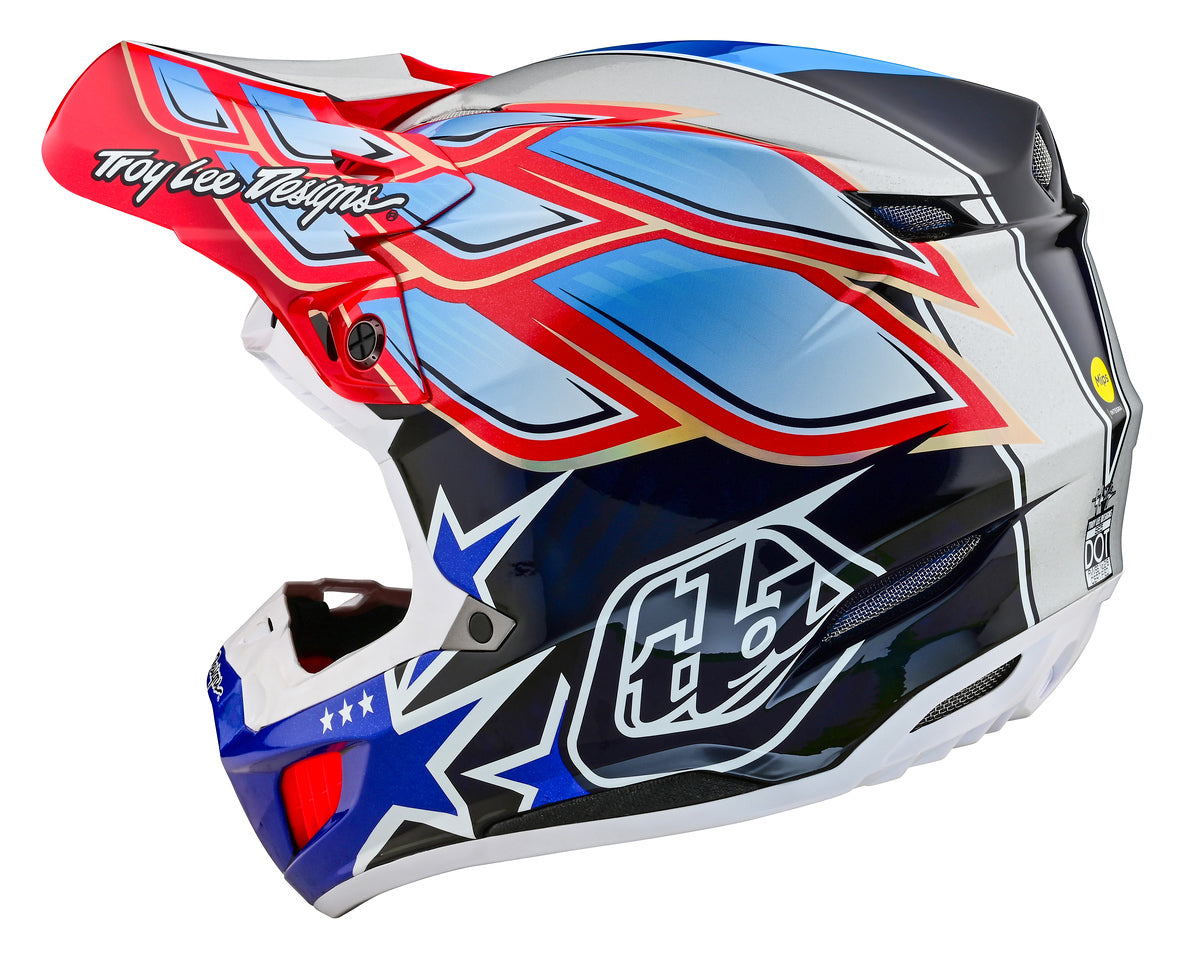 Troy Lee Designs Casco de Moto Se5 Carbon Wings Navy-ProCircuit