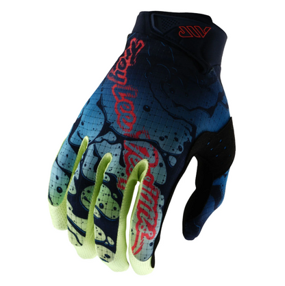 Guantes Troy Lee Desing Air Drip Glo Yellow / Dark Navi juvenil