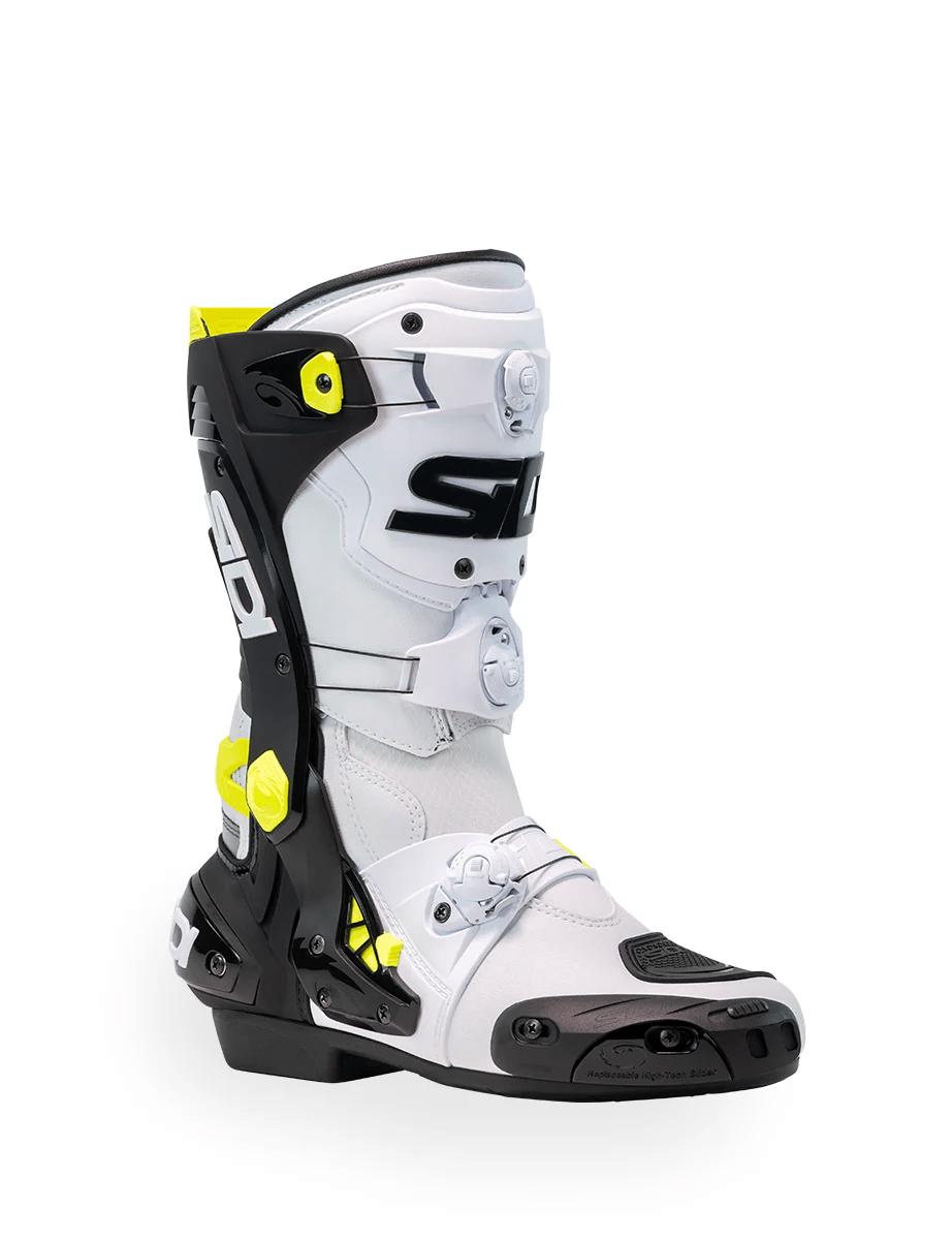 BOTA SIDI REX WHITE BLACK YELLOW - procircuitcl