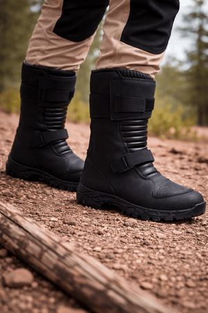 Botas Moto Adventure INTRO 201 Black Cuero 100% Urbano Ruta Touring - procircuitcl