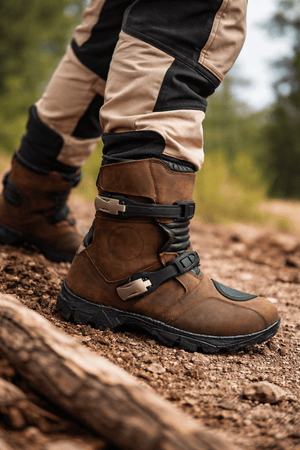 Botas Moto Adventure INTRO 201 Brown Cuero 100% Urbano Ruta Touring - procircuitcl