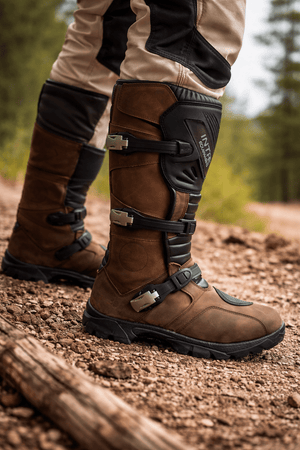 Botas Moto Adventure INTRO 205 Brown Caña Alta Cuero Touring Enduro - procircuitcl