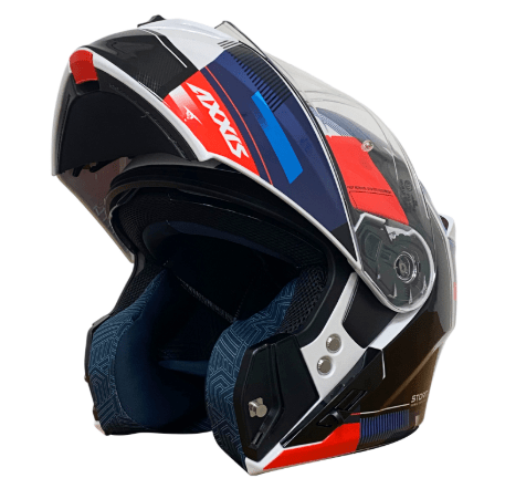 CASCO ABATIBLE AXXIS STORM GRIP BRILLANTE - procircuit