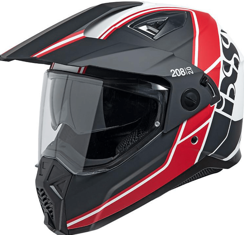 Casco Enduro IXS 208 2.0 Matt Black-White-Red - procircuit