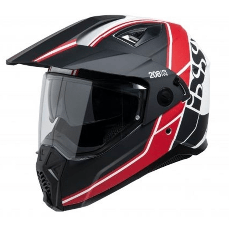 Casco Enduro IXS 208 2.0 Matt Black-White-Red - procircuit