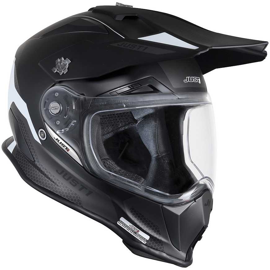 Just1 Casco Moto J14-F ELITE BLANCO NEGRO-ProCircuit