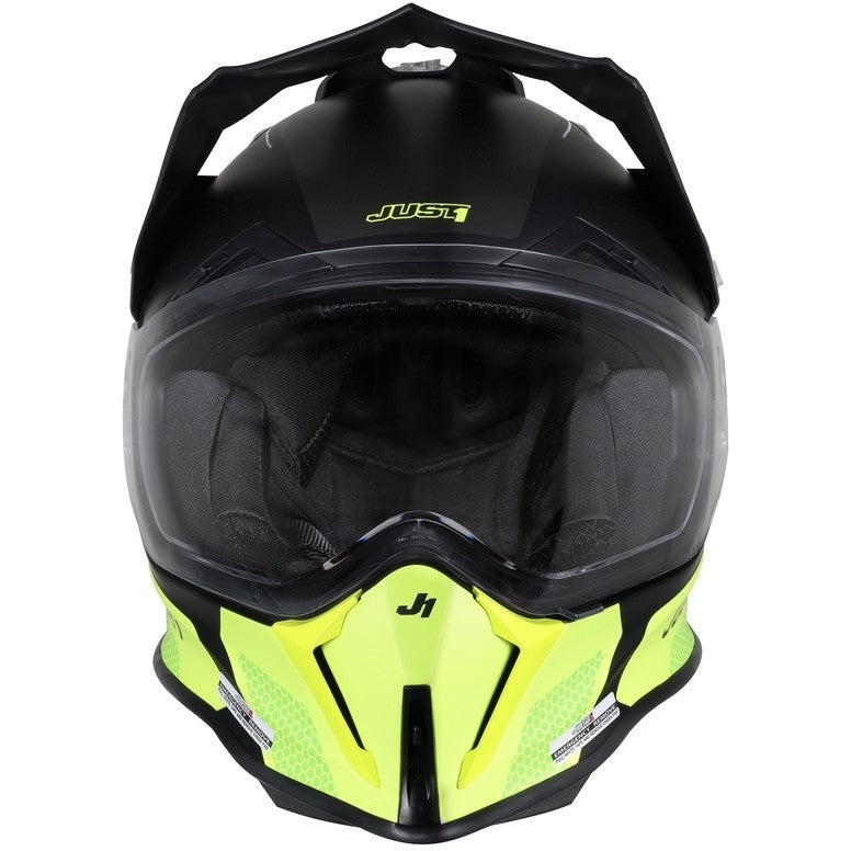 Just1 Casco Moto J14-F ELITE AMARILLO FLUOR NEGRO-ProCircuit