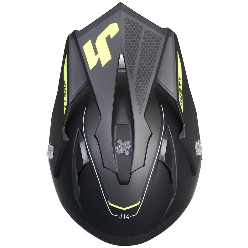 Just1 Casco Moto J14-F ELITE AMARILLO FLUOR NEGRO-ProCircuit