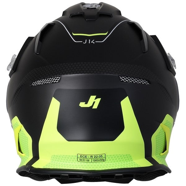 Just1 Casco Moto J14-F ELITE AMARILLO FLUOR NEGRO-ProCircuit