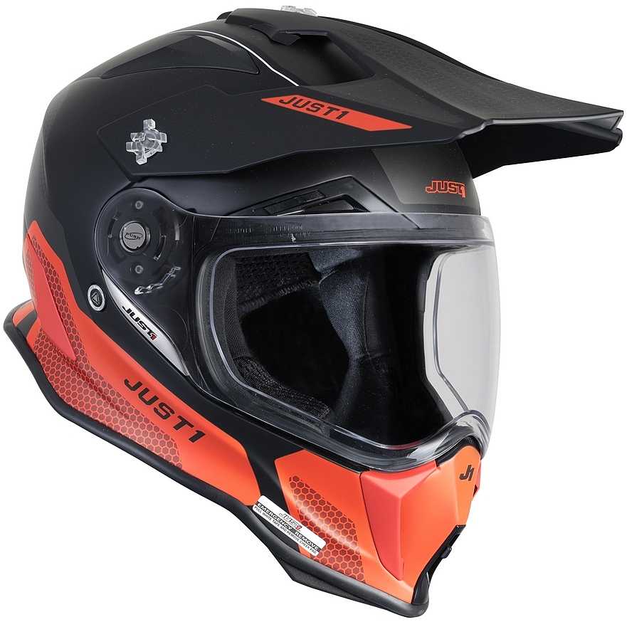 Just1 Casco Moto J14-F ELITE ROJO FLUOR NEGRO-ProCircuit