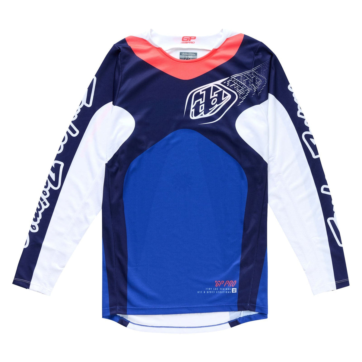 Polera Troy Lee Designs GP pro frames azul/blanco