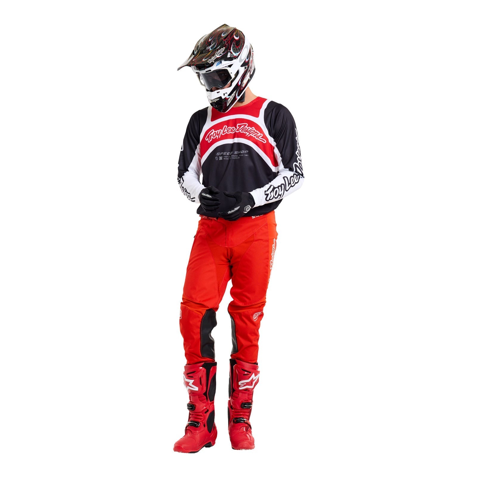 GP PRO POLERA SWERVE NEGRO/ROJO - procircuitcl
