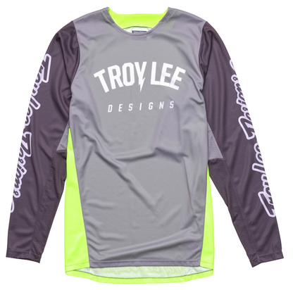 Polera Troy Lee Desing GP Pro Boltz Silver / Glo Green