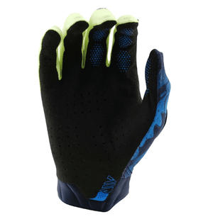 Guantes Troy Lee Desing Air Drip Glo Yellow / Dark Navi juvenil - procircuit
