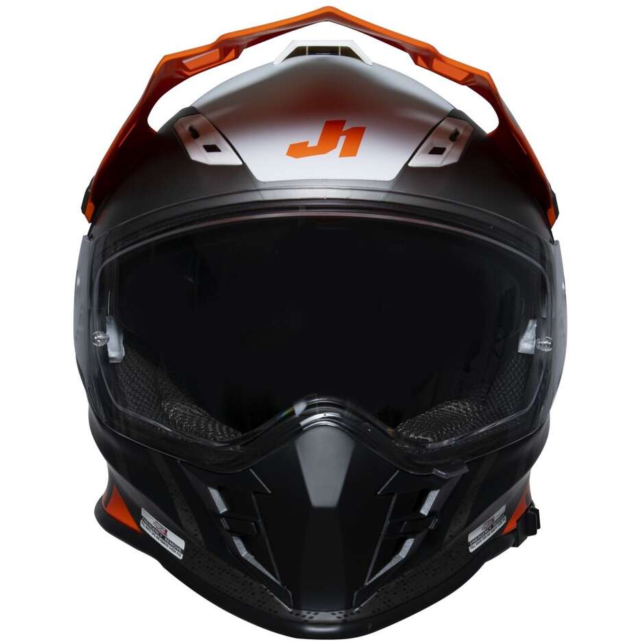 Just1 Casco Moto J34 PRO EXTERIOR NARANJA FLUOR NEGRO-ProCircuit