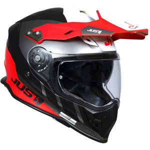 Just1 Casco Moto J34 PRO EXTERIOR ROJO FLUOR NEGRO-ProCircuit