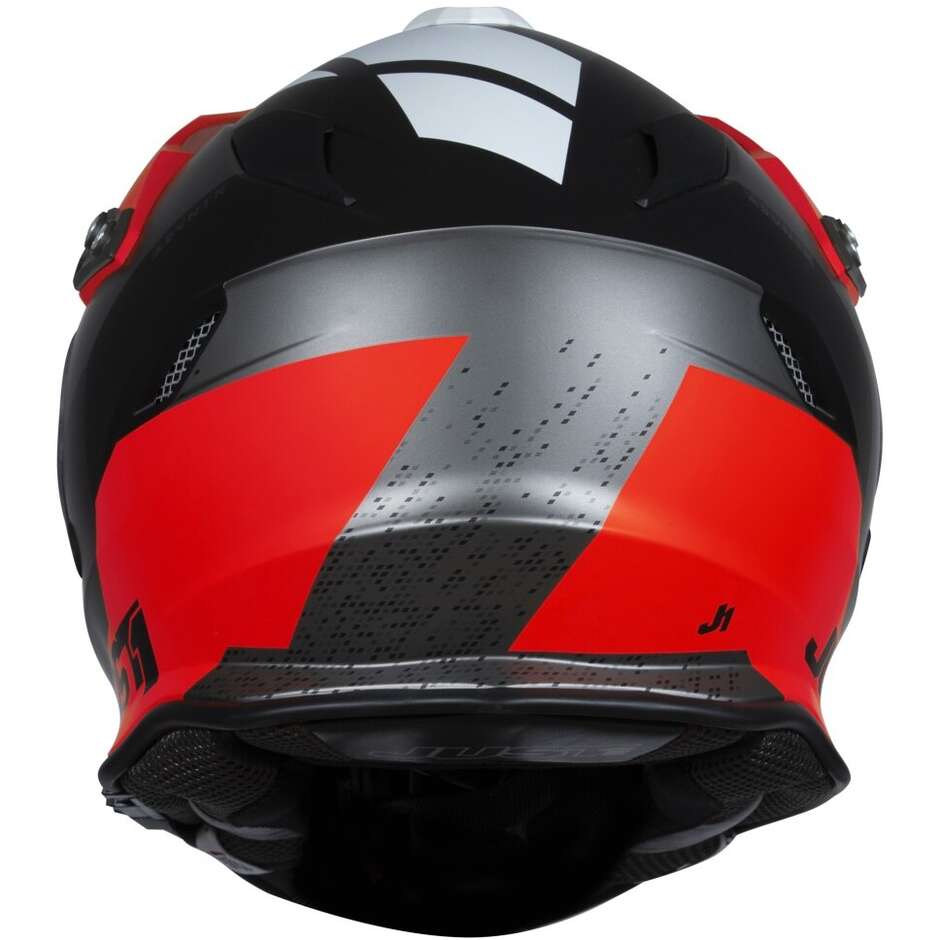 Just1 Casco Moto J34 PRO EXTERIOR ROJO FLUOR NEGRO-ProCircuit