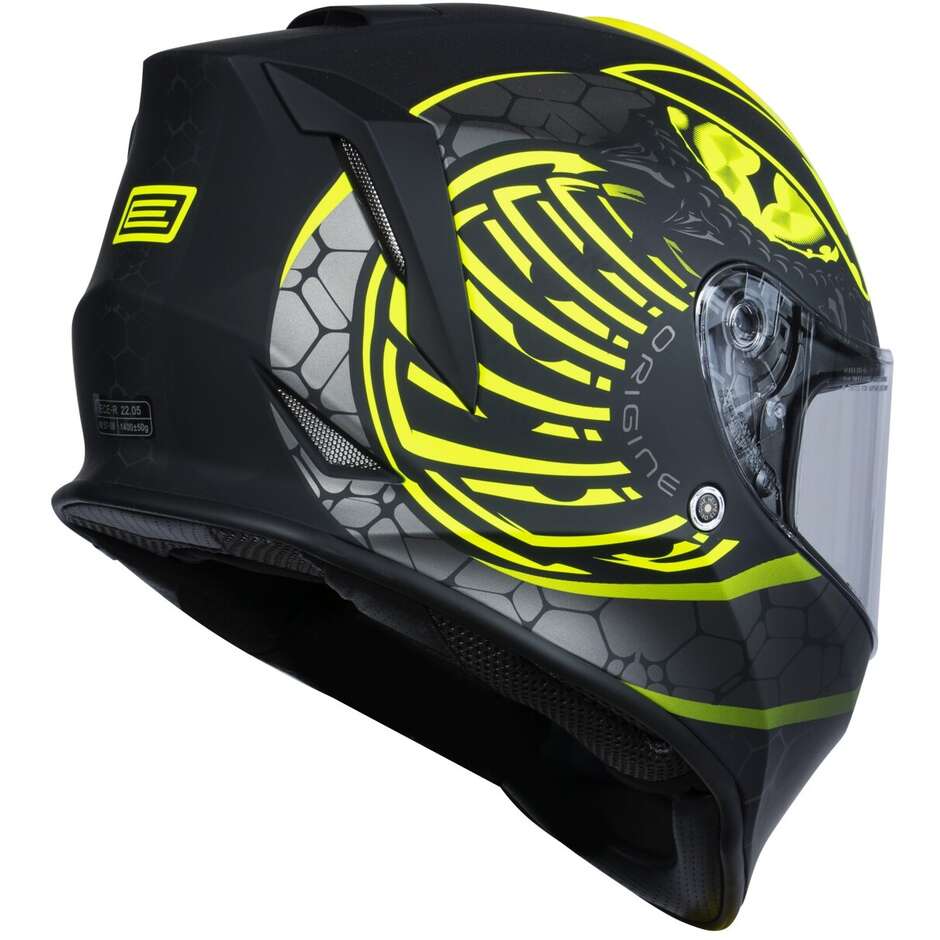 Origine Casco DINAMO FIGHTER FLUO YELLOW BLACK MATT-ProCircuit