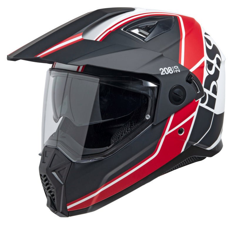 Casco IXS de calle enduro 208 2.0 negro matte rojo