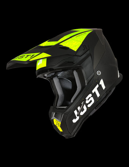 Just1 Casco Moto J22 Adrenaline Fluo Yellow Carbon-ProCircuit