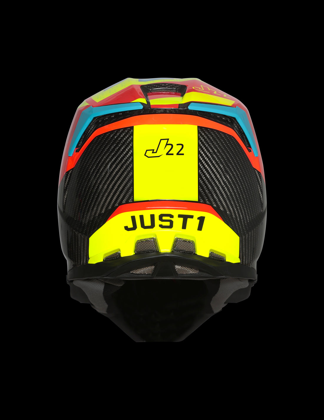 Just1 Casco Moto J22 Adrenaline Red Blue Yellow Carbon-ProCircuit