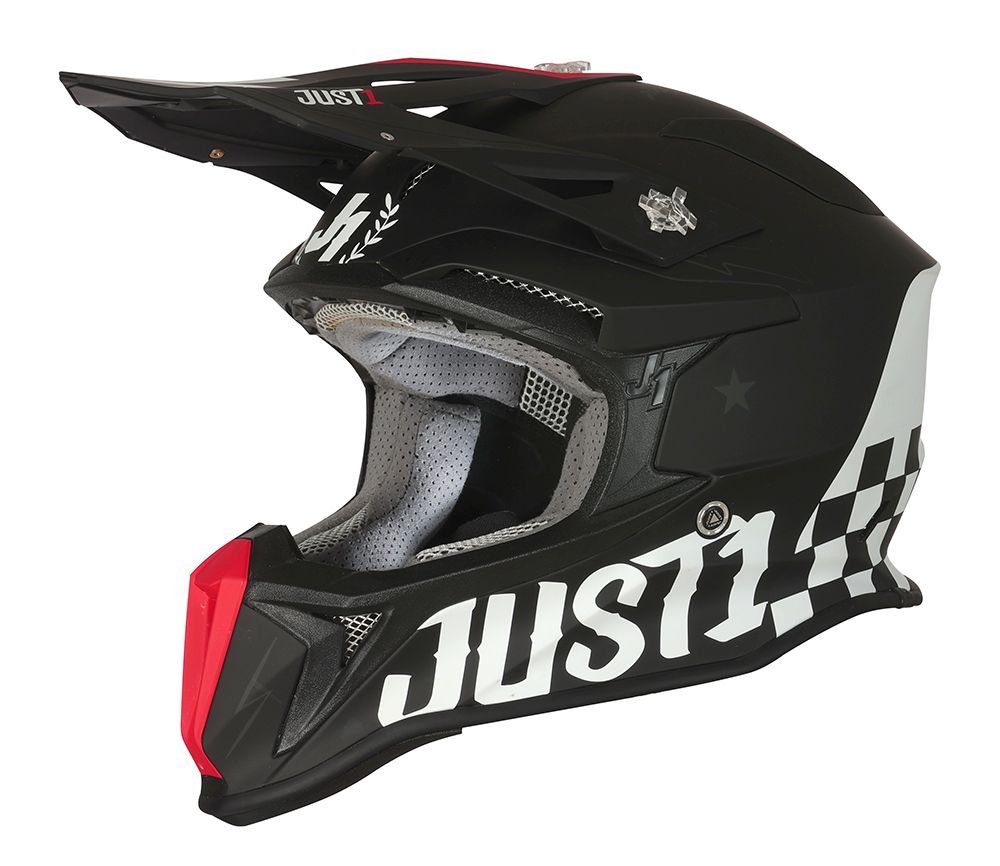 Casco Just1 moto J18-F old school black