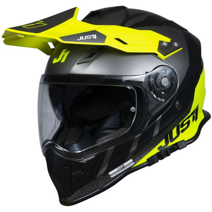 Just1 Casco Moto J34 PRO EXTERIOR BLANCO AMARILLO FLUOR NEGRO-ProCircuit