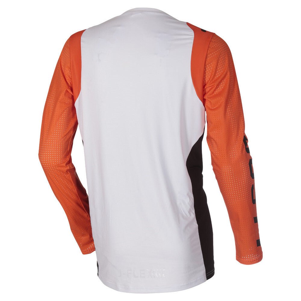 Just1 Polera Moto J - Flex Adrenaline Blanco/Naranja - procircuitcl
