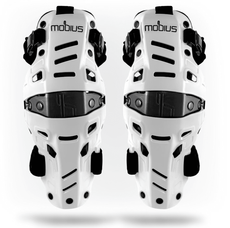 Mobius X8H Hybrid Knee Support System, White/BLK - procircuitcl