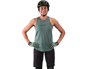 POLERA SIN MANGAS TROY LEE WOMENS LUXE STEEL GREEN - procircuit