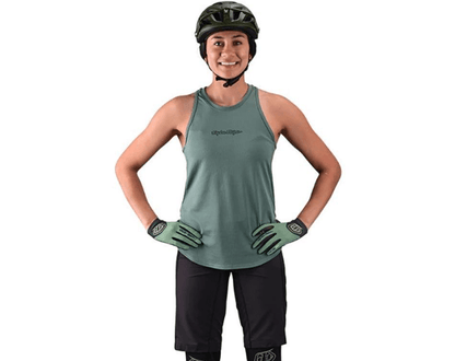 POLERA SIN MANGAS TROY LEE WOMENS LUXE STEEL GREEN - procircuit