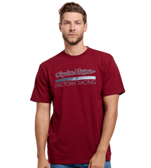 Polera Troy Lee Desing Factory Racing manga corta burgundy - procircuit