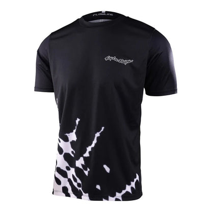 Polera Troy Lee Desing Flowline manga corta Big Spin Black - procircuit