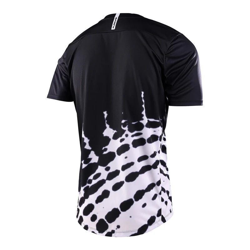 Polera Troy Lee Desing Flowline manga corta Big Spin Black - procircuit
