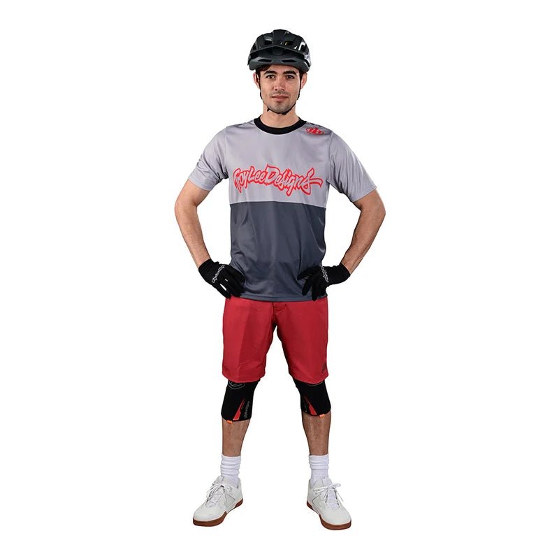 Polera Troy Lee Desing Flowline manga corta Scripter Charcoal - procircuit